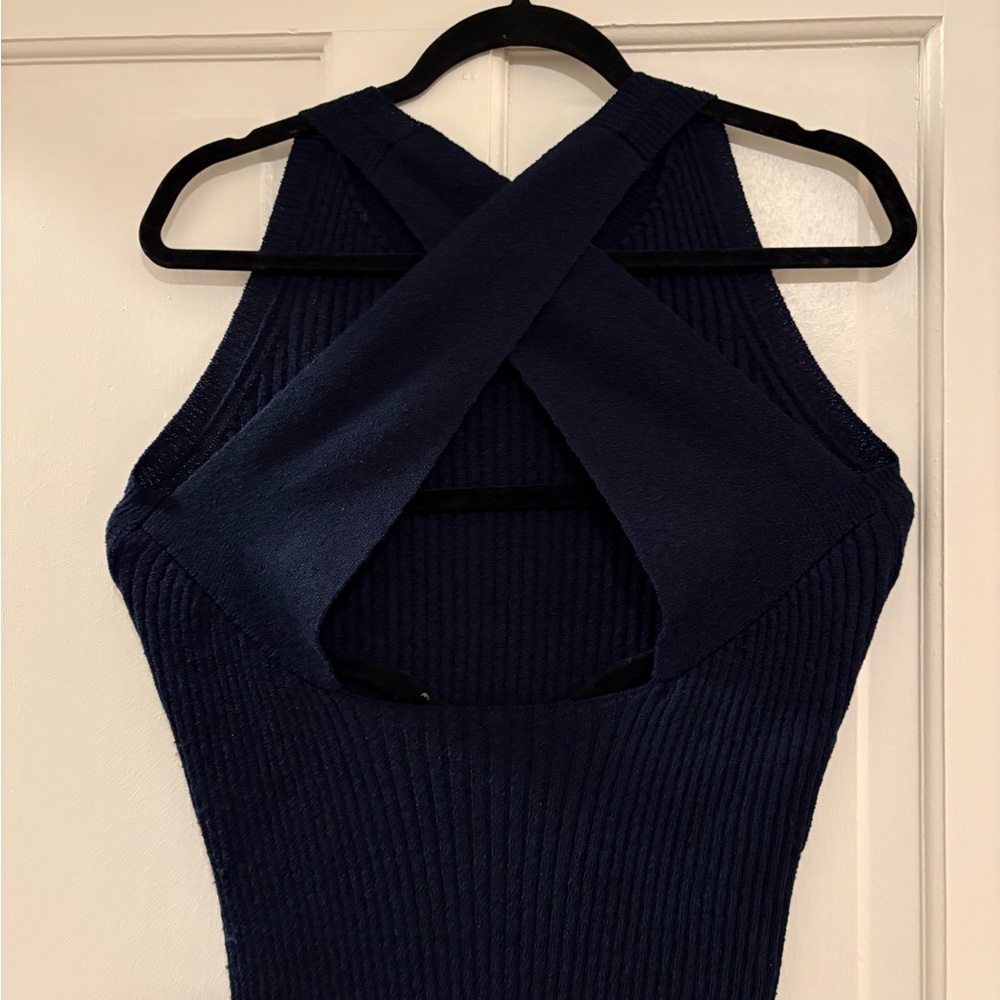 Anthropologie Midnight Blue Knit Dress - Size M